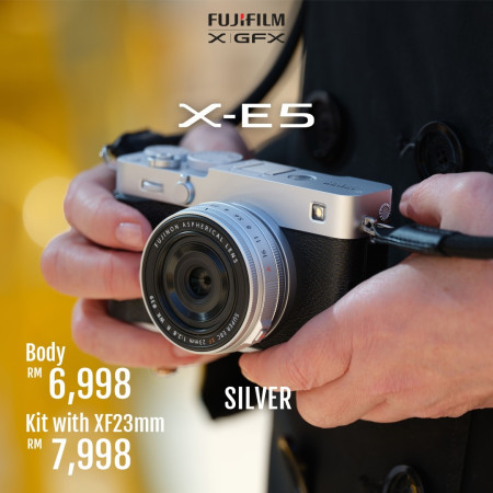 (AUG SALE) FUJIFILM X-E5 Mirrorless Camera (Silver / Black)