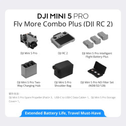 NEW DJI Mini 5 Pro Fly More Combo Plus (DJI RC 2) FMC Plus