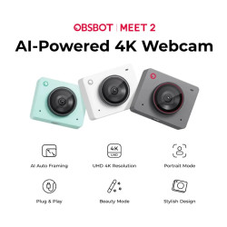 [JUNE SALE] OBSBOT Meet 2 4K Webcam (Space Grey, Aurora Green, Cloud White)