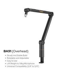 [X'MAS SALES] Maono BA91 Overhead Microphone Suspension Boom Arm Stand