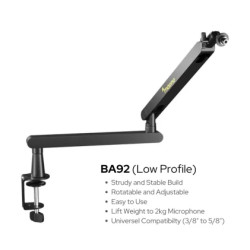 [MAY SALES] Maono BA92 Low Profile Microphone Suspension Boom Arm Stand