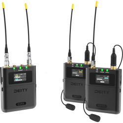 DEITY THEOS DIGITAL 2-PERSON DUAL-CHANNEL UHF SYSTEM WIRELESS OMNI-LAVALIER MICROPHONE
