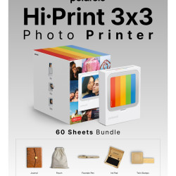 (Ready Stock) Polaroid Hi-Print 3x3 Pocket Photo Printer (WHITE) with 60 Sheets of Paper