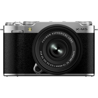 [Fuji My] NEW FUJIFILM X-M5 Mirrorless Camera with XC 15-45mm f3.5-5.6 Lens (Black/Silver)
