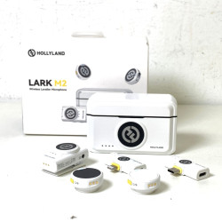 [USED] Hollyland Lark M2 Combo Wireless Microphone System (White, 98% Like New with Box)