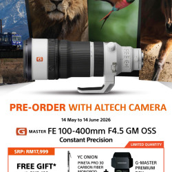 [PRE-ORDER] Sony FE 100-400mm f4.5 GM OSS Lens - PWP with Sony FE 2x/1.4x Teleconverter