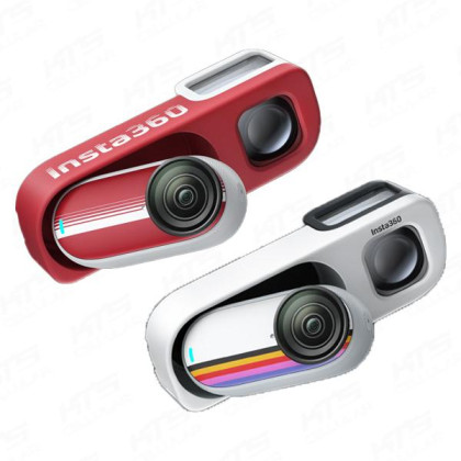 [SEP SALE] Insta360 GO 3S Retro Edition Mini Camera with Viewfinder  (128GB, Arctic White, Red)