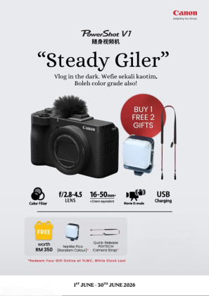 (JUNE SALE) Canon PowerShot V1 Digital Camera (Free Nanlite Pico + Camera Strap Online Redemption) (3 Years Canon Malaysia warranty)