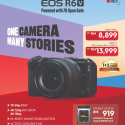 [PRE ORDER] Canon EOS R6 V Mirrorless Camera with 20-50mm f4 Lens (Pre Order Free Gift Homan 256GB CFexpress Type B Memory Card) (Canon Malaysia)