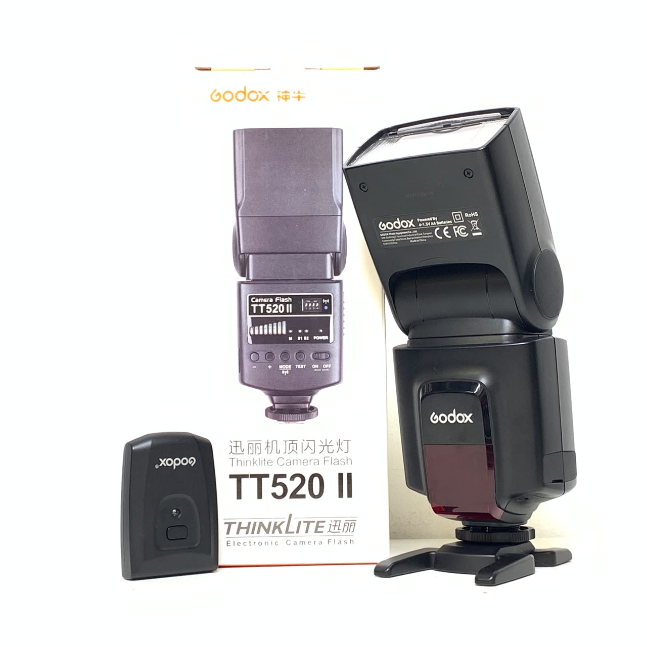 [USED] Godox TT520 II Flash + RT Wireless Transmitter Trigger for Canon / Nikon / Olympus (98% Like New with Box) — [USED] Godox TT520 II Thinklite Camera Flash + RT Wireless Transmitter Trigger Speedlite