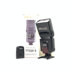 [USED] Godox TT520 II Flash + RT Wireless Transmitter Trigger for Canon / Nikon / Olympus (98% Like New with Box)