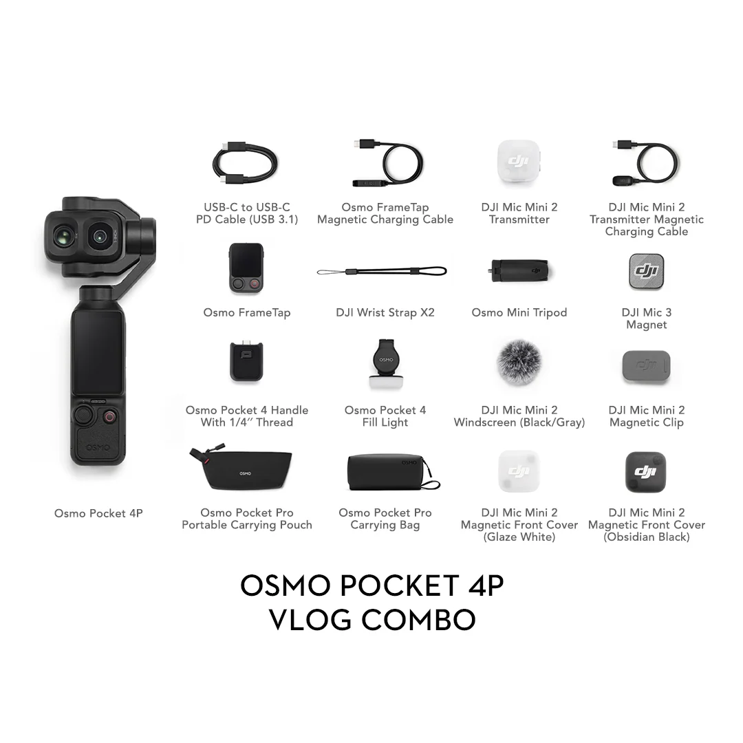 [Pre Order] DJI OSMO Pocket 4P (Standard / Vlog Combo) — [Pre Order] DJI OSMO POCKET 4P Vlog Combo