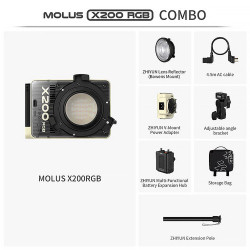 Zhiyun Molus X200 RGB COB LED Light (Combo Kit)