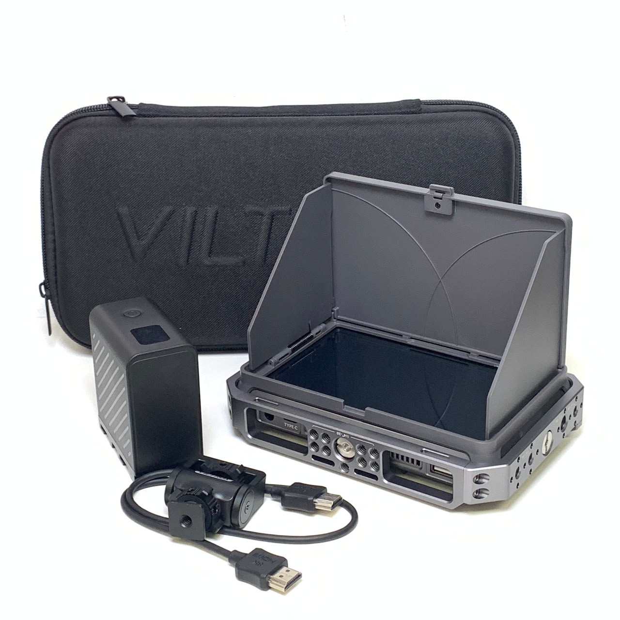[USED] Viltrox DC-X3 Professional Photographic Monitor With Cage,Hood and Battery (97% Like New ) — [USED] Viltrox DC-X3 Professional Photographic Monitor With Cage,Hood and Battery