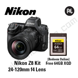 [AUG SALE] Nikon Z8 with 24-120mm f4 Lens (Redeem 64GB XQD Card Online)
