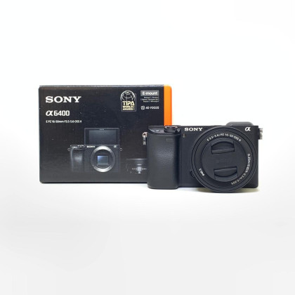 [USED] Sony A6400 with 16-50mm OSS II Kit Lens (Unregistered Sony My WTY, SC 100+ Only, 99% Like New With Box)
