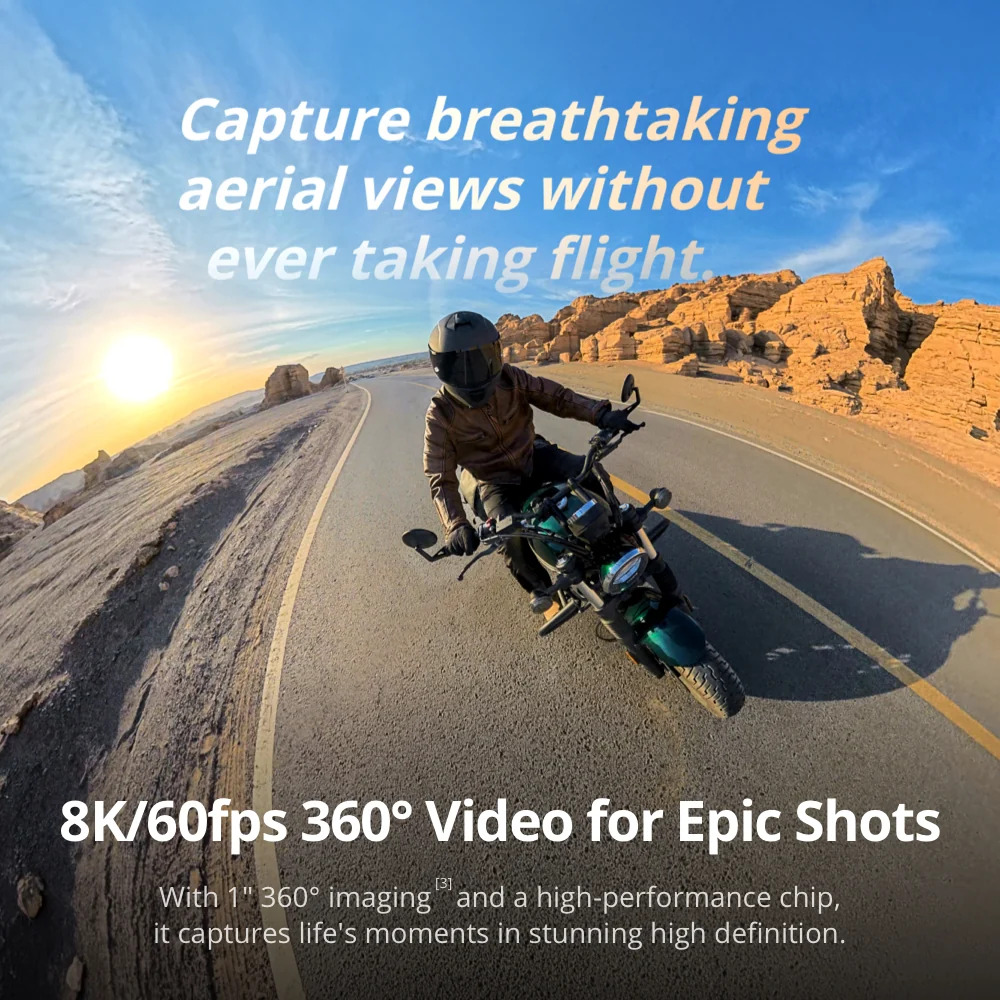 DJI Osmo 360 II 8K Panoramic Action Camera - (Standard Combo / Limitless Riding Combo / Adventure Combo) — DJI OSMO 360 II Limitless Riding Combo 8K Panoramic Action Camera