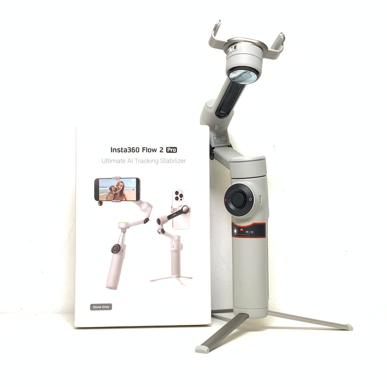 [USED] Insta360 Flow 2 Pro Smartphone Gimbal Stabilizer Ultimate AI Tracker Bundle (Stone Gray, 99% Like New With Box) — Insta360 Flow 2 Pro Smartphone Gimbal Stabilizer Ultimate AI Tracker Bundle (Stone Gray)