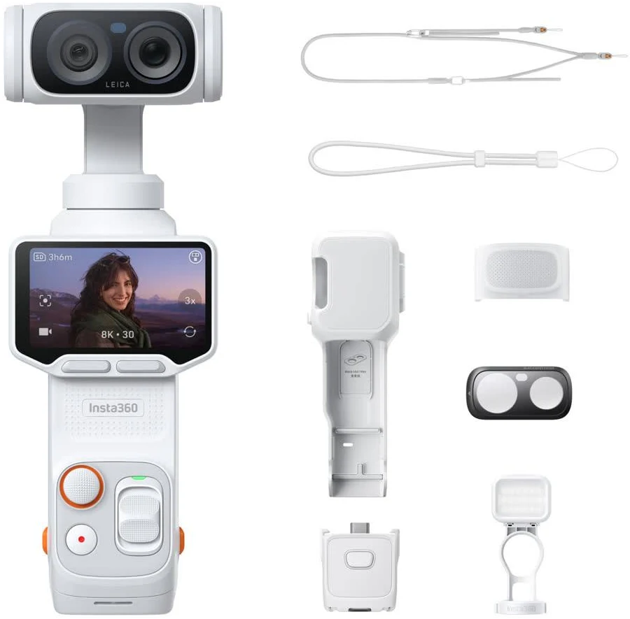 [SEP] Insta360 Luna Pro Fill Light Bundle Action Camera (Cosmic Black, Stellar White) — Insta360 Luna Pro Fill Light Bundle (Stellar White)