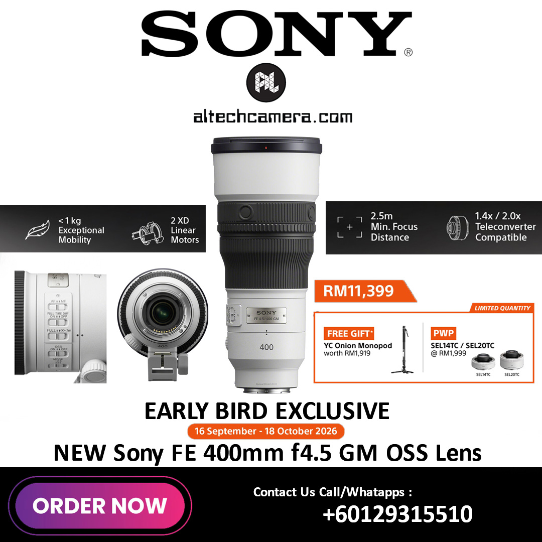 [Early Bird Exclusive 16.09 - 18.10]  Sony FE 400mm f4.5 GM OSS Lens (Sony E) — Sony FE 400mm f4.5 GM OSS Lens (Sony E)