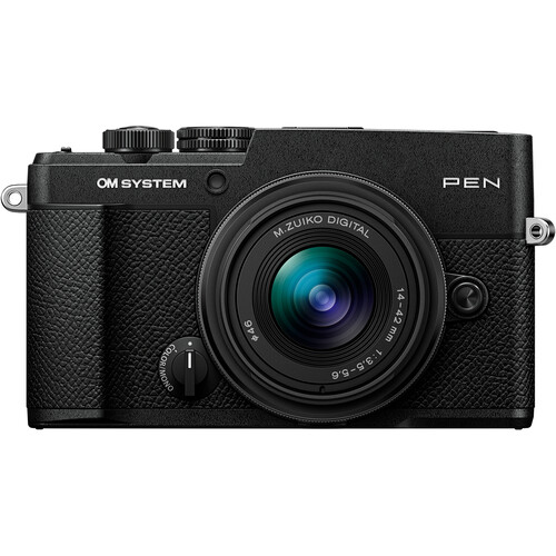 [PRE ORDER] OM SYSTEM PEN Mirrorless Camera with 14-42mm III Lens (Black / Silver) (PROMO UNTIL 30 SEP 2026) — OM SYSTEM PEN Mirrorless Camera with 14-42mm III Lens (Black)