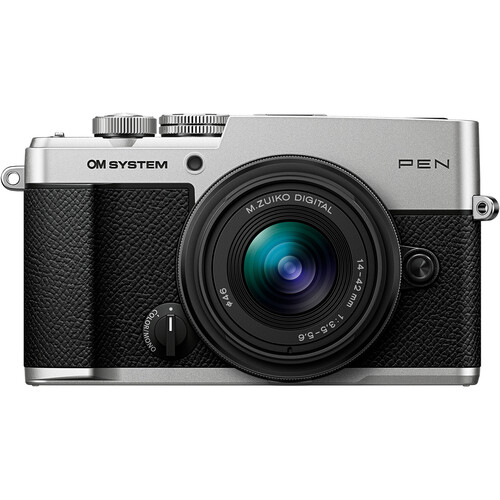 [PRE ORDER] OM SYSTEM PEN Mirrorless Camera with 14-42mm III Lens (Black / Silver) (PROMO UNTIL 30 SEP 2026) — OM SYSTEM PEN Mirrorless Camera with 14-42mm III Lens (Silver)
