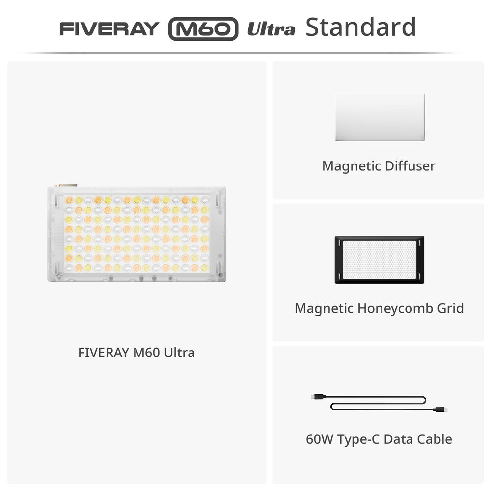 Zhiyun FIVERAY M60 Ultra RGB Pocket LED Light — Zhiyun FIVERAY M60 Ultra RGB Pocket LED Light