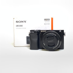[USED] Sony a6100 With Kit 16-50mm Kit Lens  (SC 299K, 97% Like New With Box)