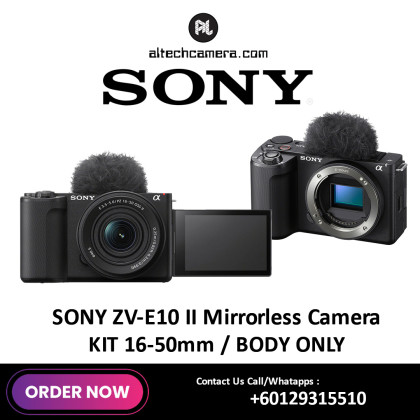 [OCT SALE] Sony ZV-E10 II Mirrorless Camera with 16-50mm II Lens (Free 64GB Card)