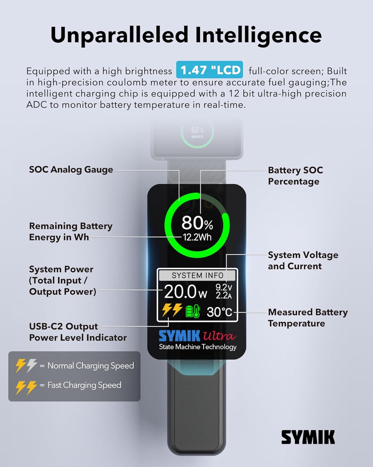 SYMIK Intelligent Battery Handle for DJI Osmo Pocket 4P / Pocket 4 / Pocket 3 (5000 mAh) — SYMIK Intelligent Battery Handle for DJI Osmo Pocket 4P / Pocket 4 / Pocket 3 (5000 mAh)