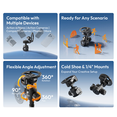 Ulanzi EA05 3-in-1 Ball Head Mount — Ulanzi EA05 3-in-1 Ball Head Mount