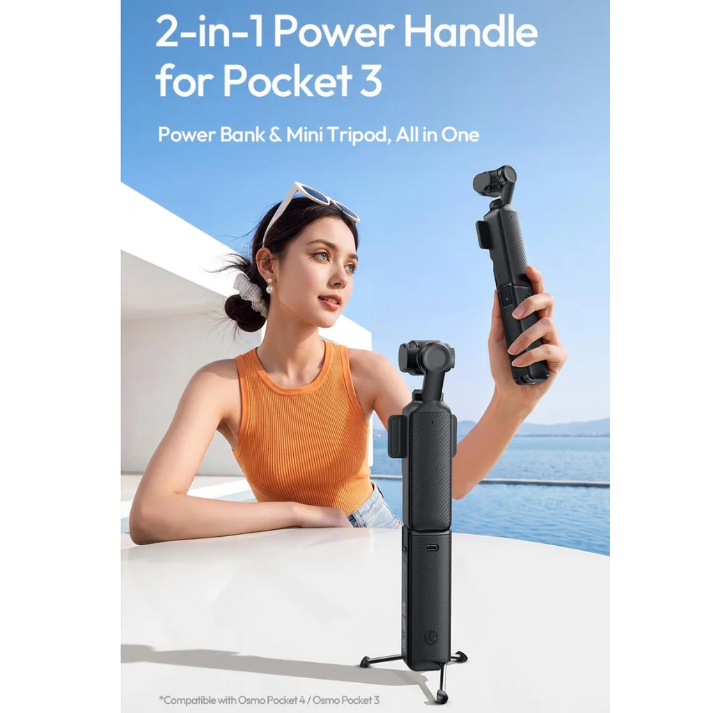 ULANZI PK-22 2-IN-1 POWER HANDLE FOR POCKET 3 (C114) — ULANZI PK-22 2-IN-1 POWER HANDLE FOR POCKET 3 (C114)