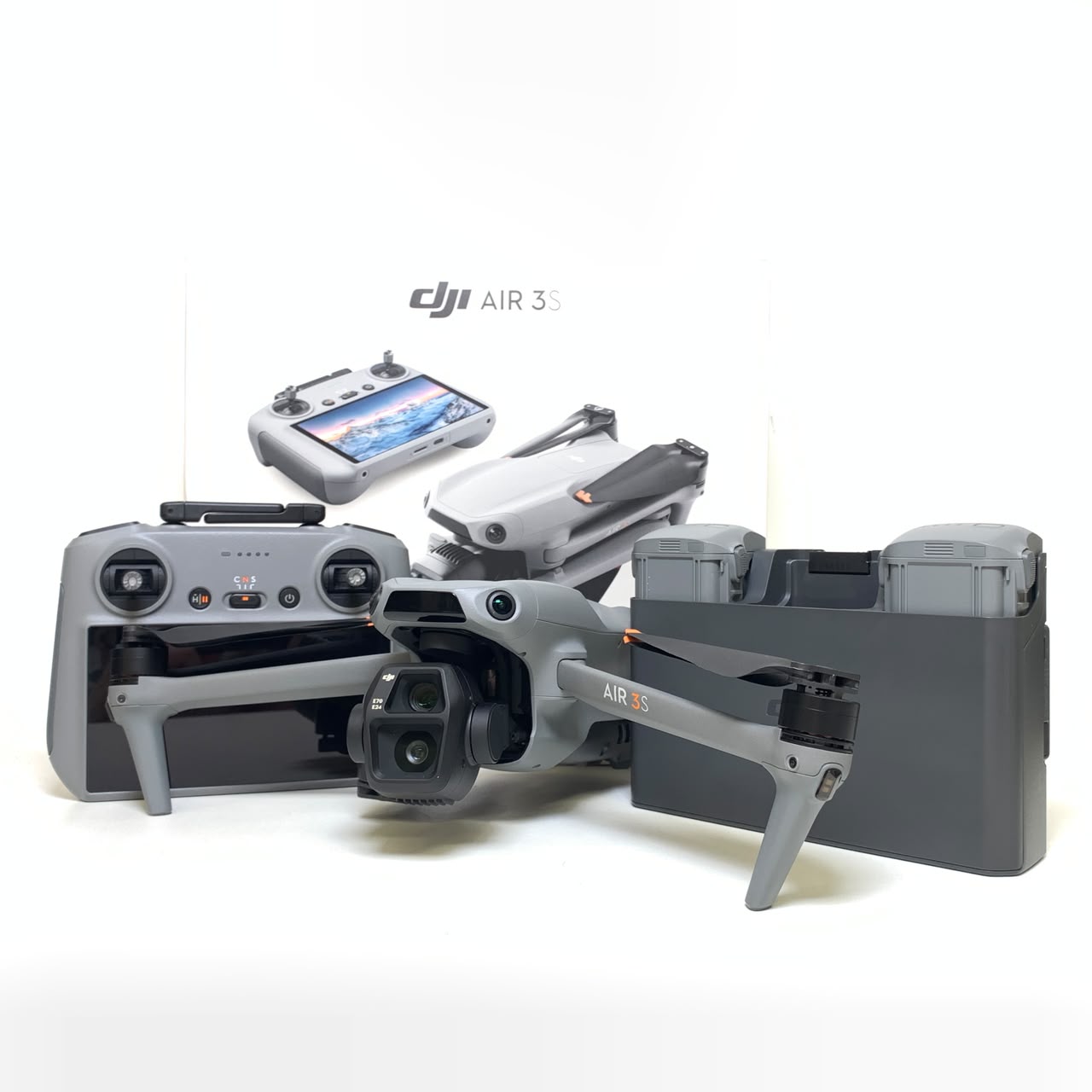 [USED] DJI Air 3S Drone with RC 2 Fly More Combo (99%New, Charging Cycle : 1/3/5) — [USED] DJI Air 3S Fly More Combo with RC 2