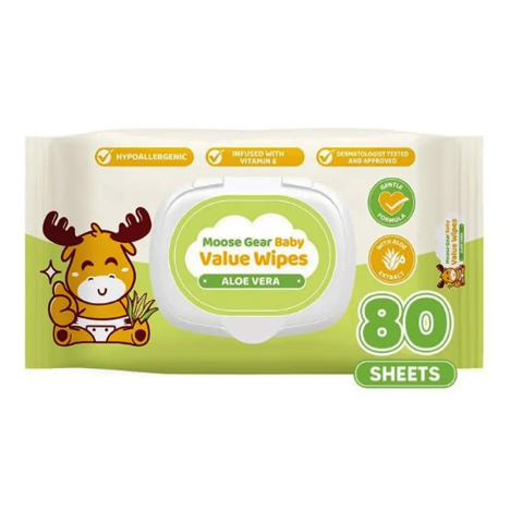 Baby Value Wipes Aloe Vera Scent 80Sheets