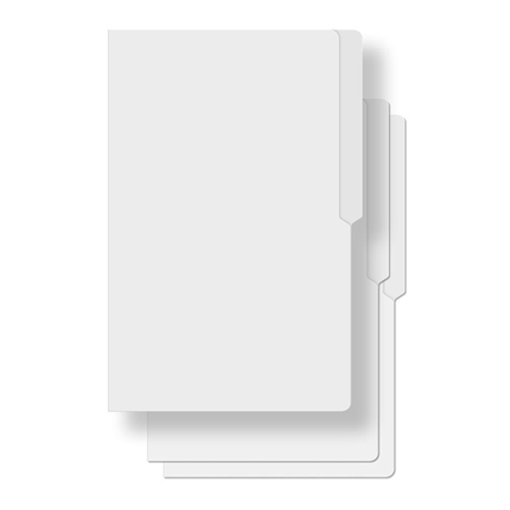 System File Folder  White Long
