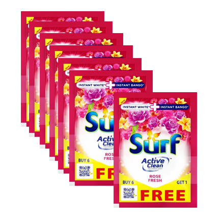 Powder Detergent ActiveClean Rose Fresh