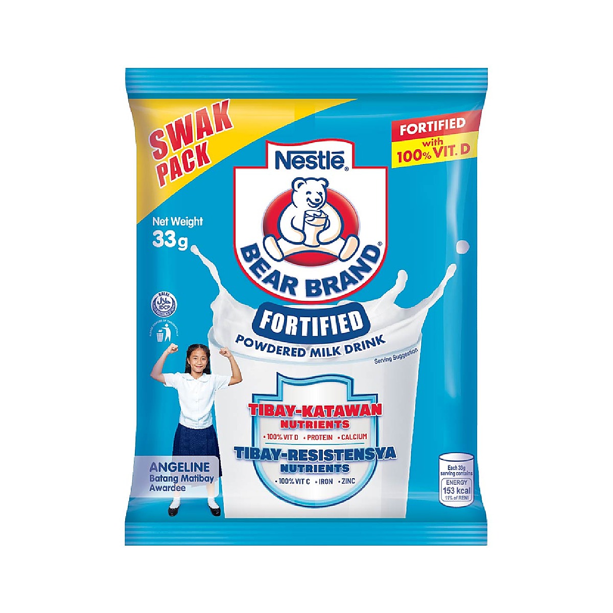 Bear Brand Fortified Powdered Milk Drink Swak Pack 33g
