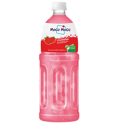 Strawberry Juice with Nata de Coco Cold