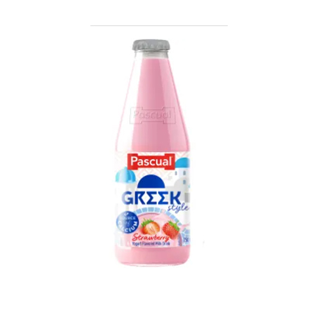 Greek Strawberry Yogurt Drink Bottle Cold