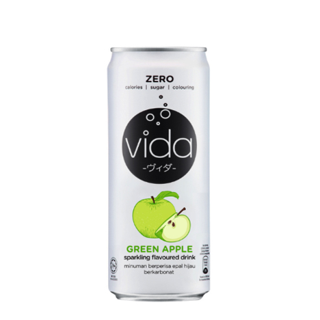 Zero Sparkling Flavored Drink Green Apple Cold