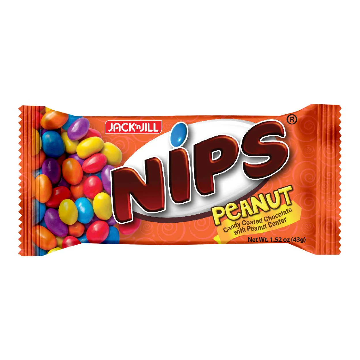 Nips Peanut Candy Coated Chocolate 43g/6/16