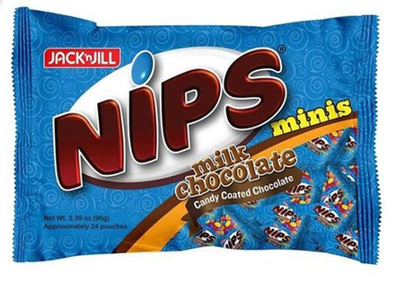 Nips Milk Chocolate Candy Coated Chocolate Minis 4g x 24s