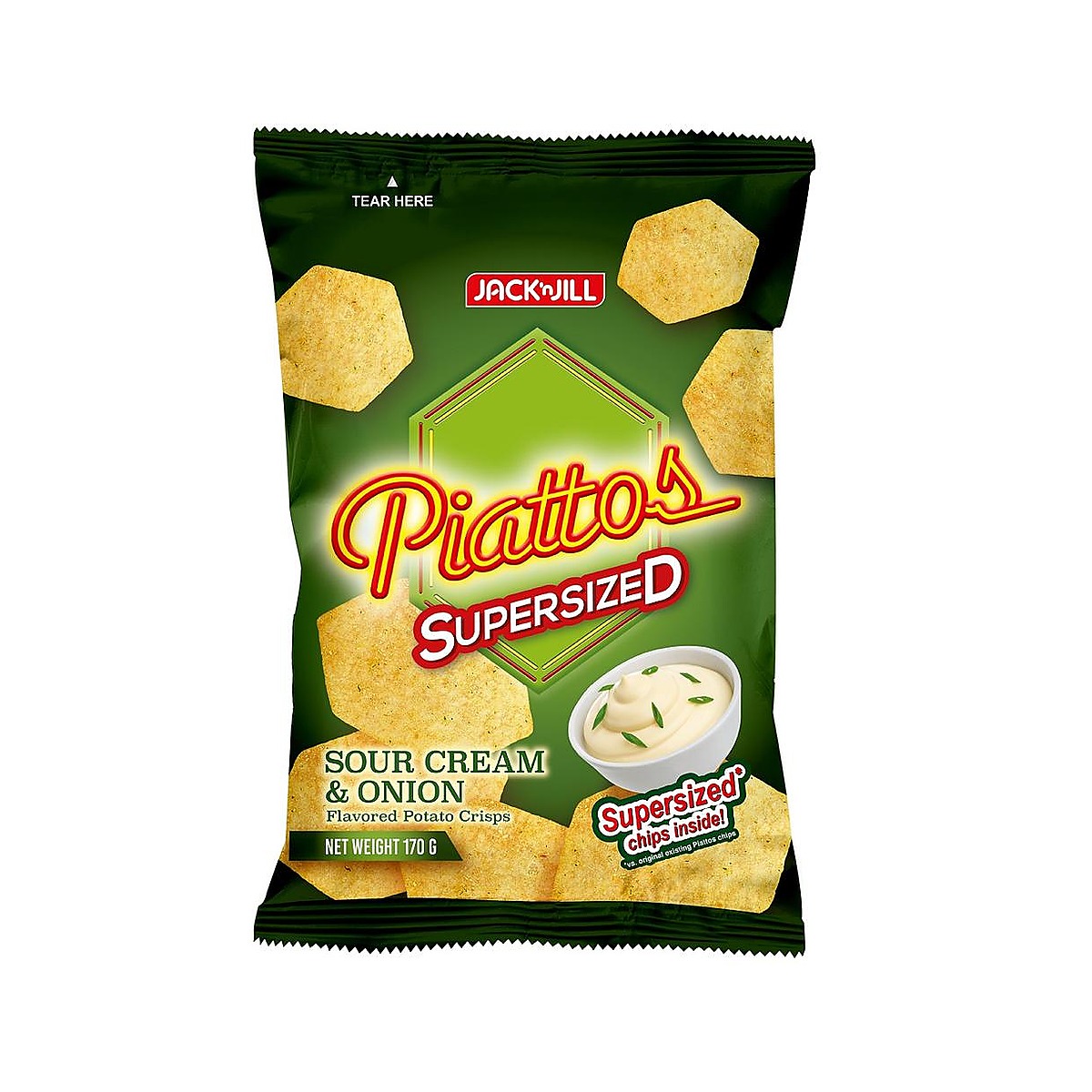 Piattos Sour Cream & Onion 170g