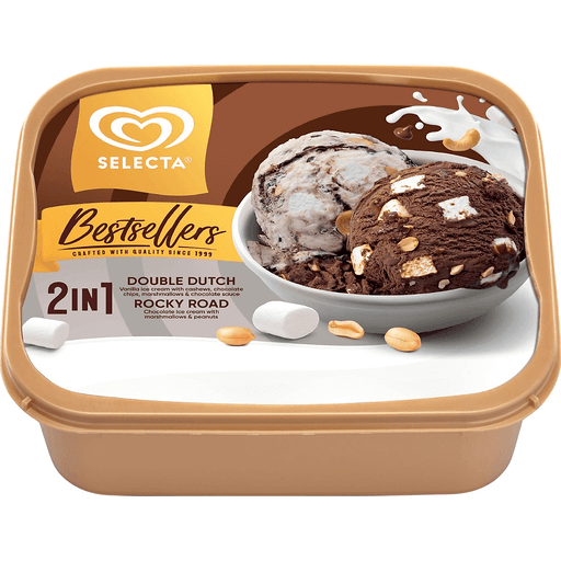 Ice Cream 2in1 Double Dutch-Rocky Road 2L