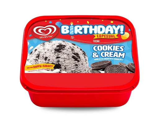 Birthday Ice Cream Cookies & Cream 1.25L