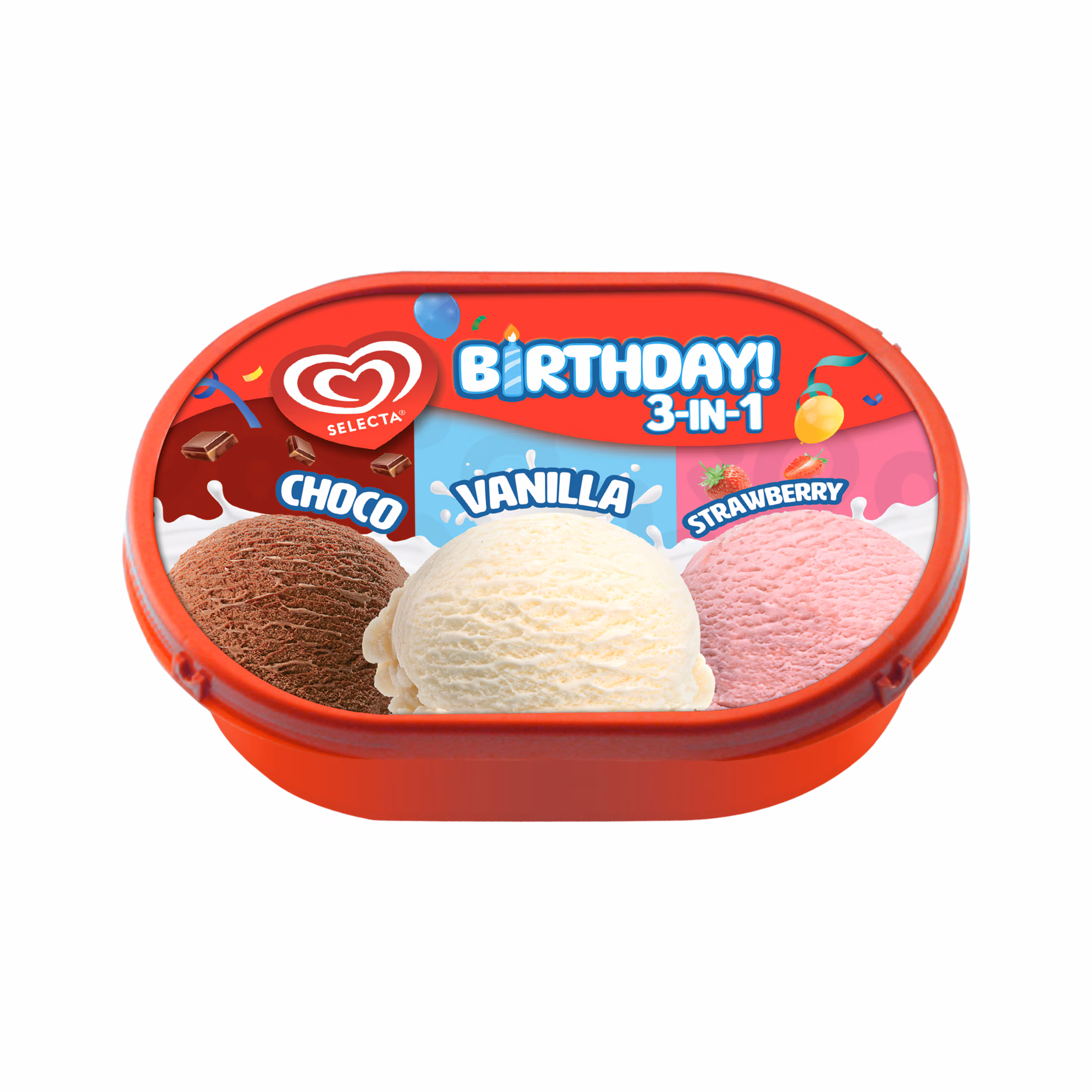 Ice Cream Choco-Vanilla-Strawberry 700ml