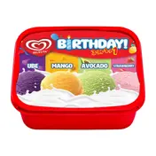 Birthday Ice Cream 3in1+1 Ube-Mango-Avocado-Strawberry 1.25L