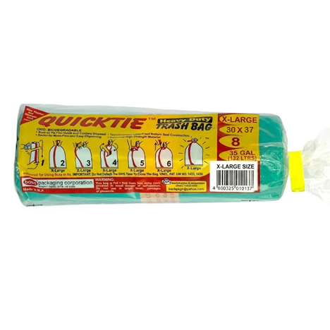 Trash Bag Green 30X37 XLarge 10s