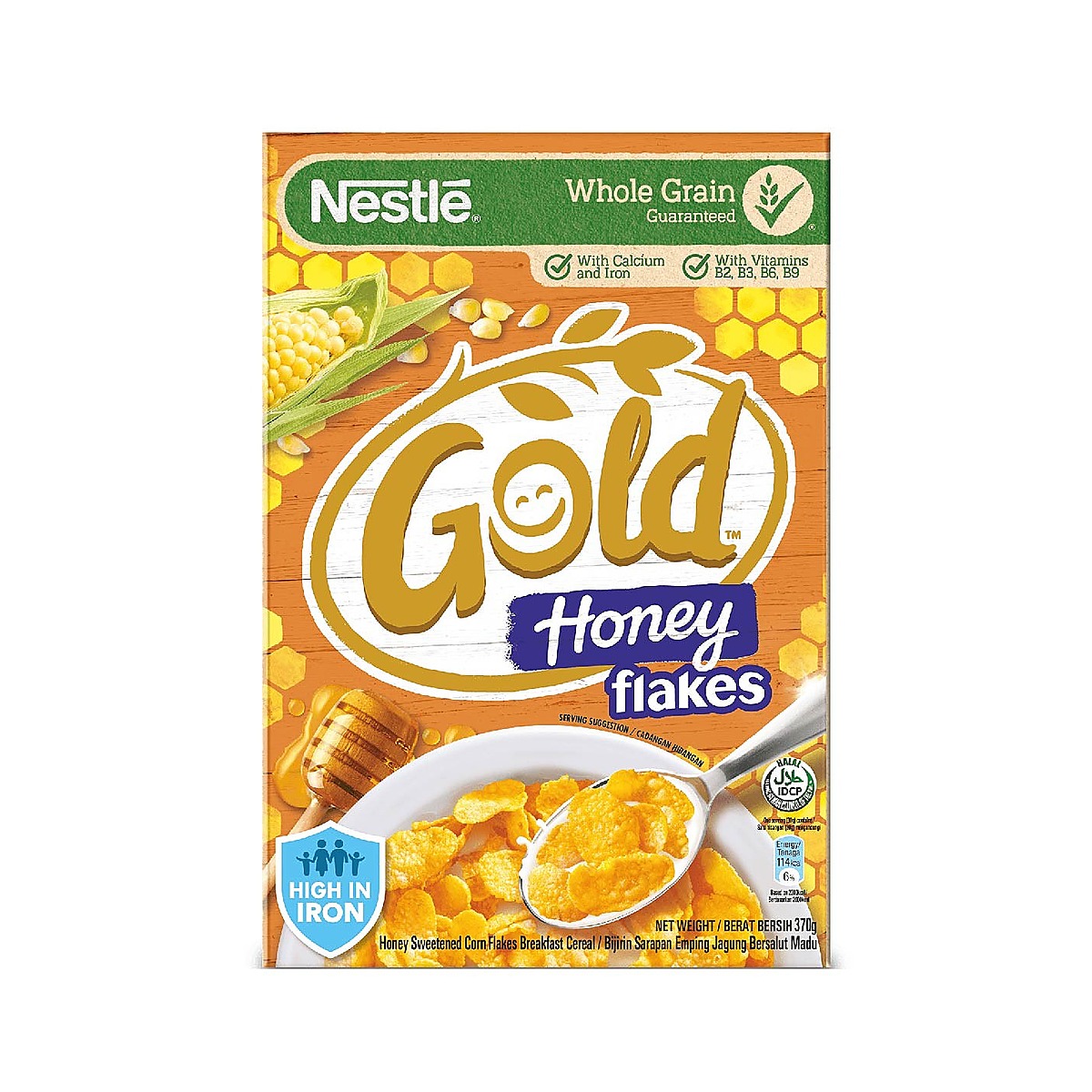 Nestlé Gold Honey Flakes Cereal 370g