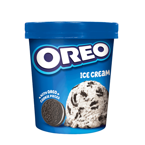 Ice Cream with Oreo Cookies Pieces Tub